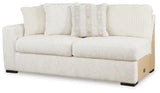 Chessington Ivory 3-Piece Sectional and Ottoman