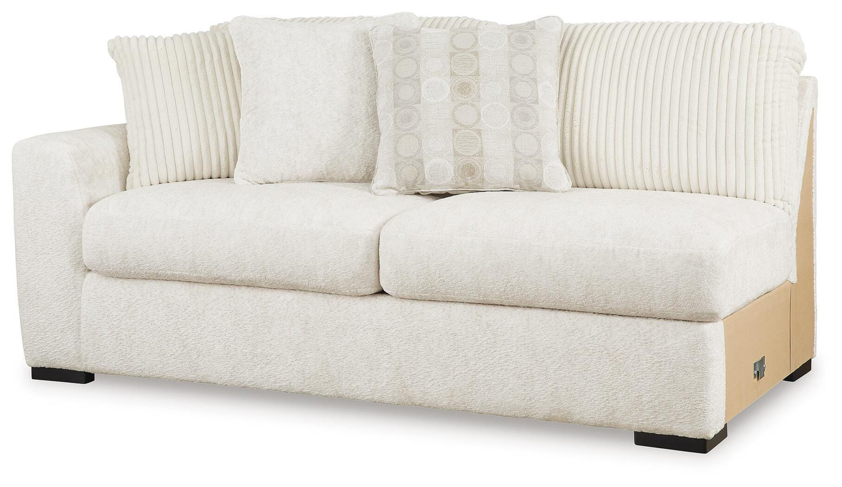 Chessington Ivory 3-Piece Sectional and Ottoman