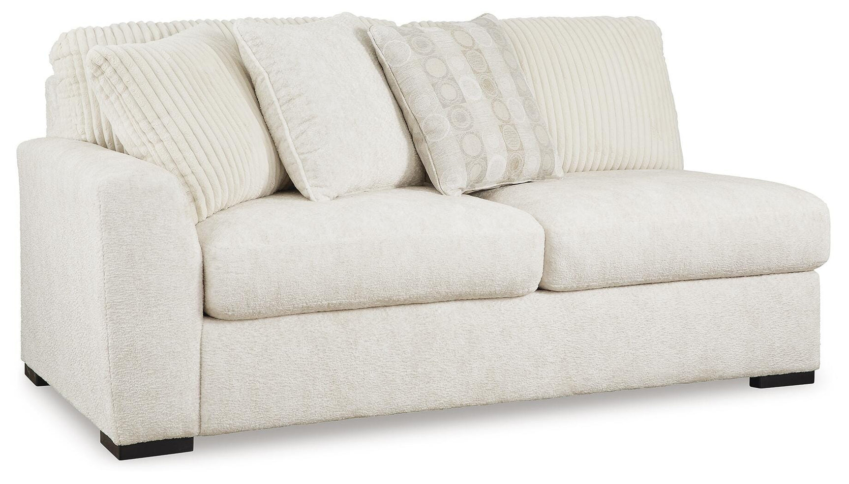 Chessington Ivory 3-Piece Sectional and Ottoman