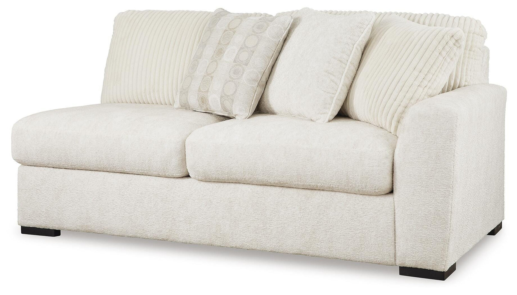 Chessington Ivory 3-Piece Sectional and Ottoman