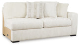 Chessington Ivory 3-Piece Sectional and Ottoman