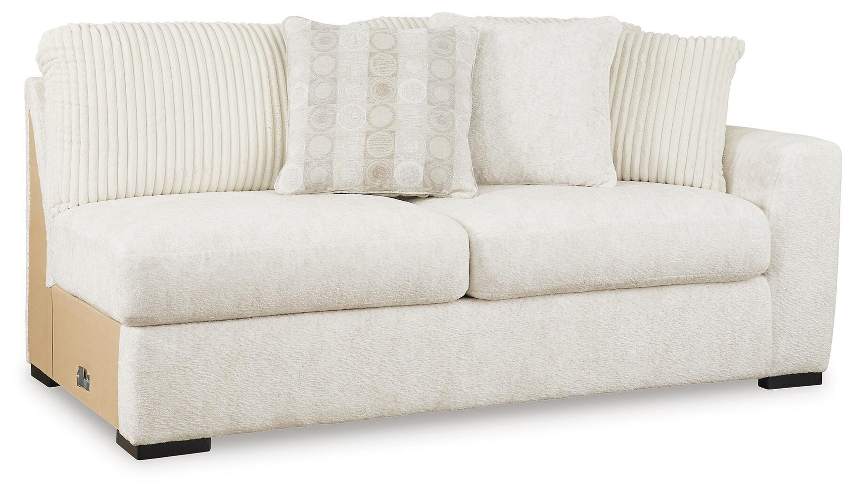 Chessington Ivory 3-Piece Sectional and Ottoman