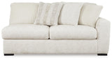 Chessington Ivory 3-Piece Sectional and Ottoman