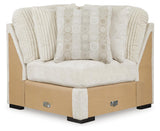 Chessington Ivory 3-Piece Sectional and Ottoman