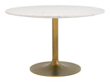 Ithaca White & Gold Dining Table