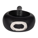 Johnsondale Black Ceramic Curved Open Cut Out Vase