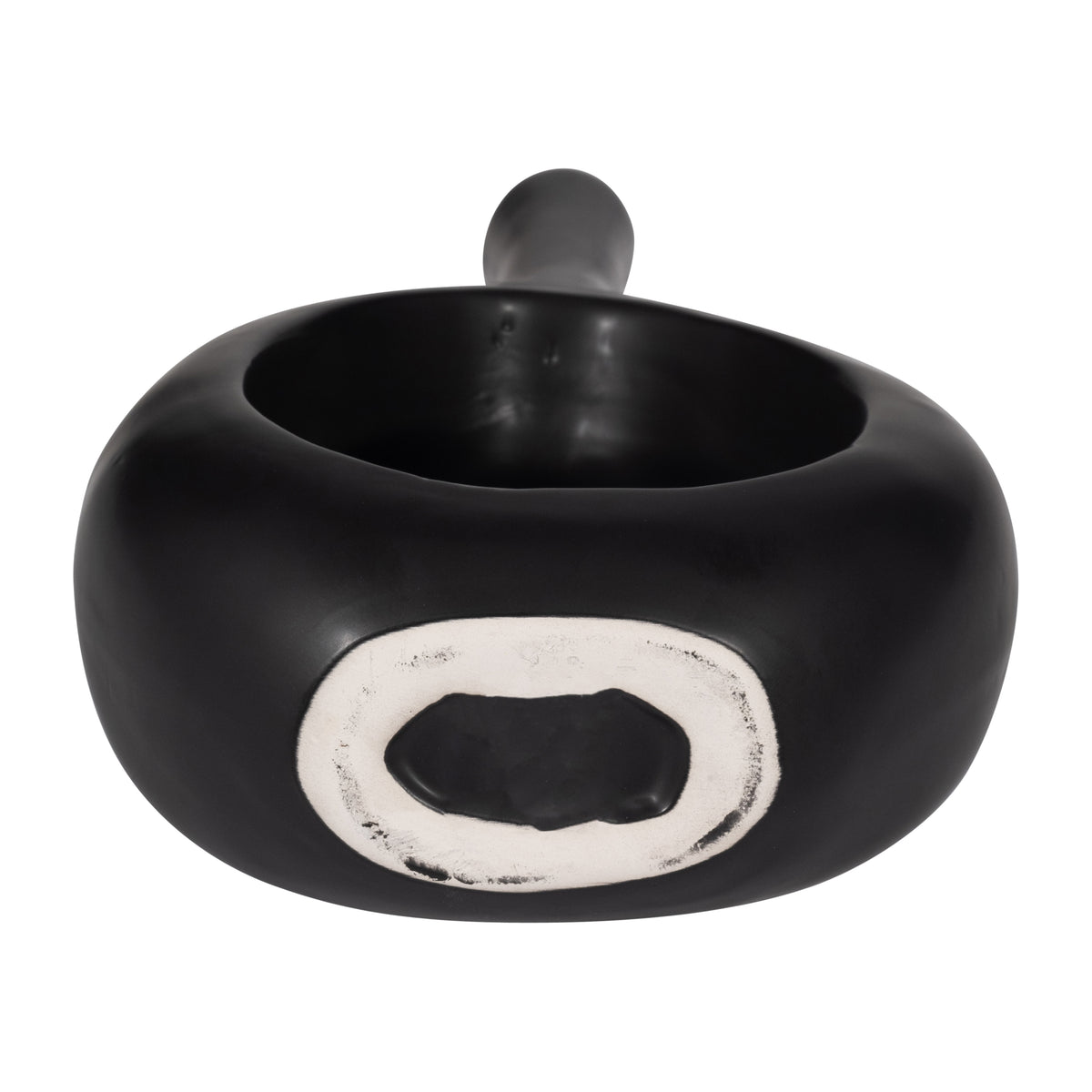 Johnsondale Black Ceramic Curved Open Cut Out Vase