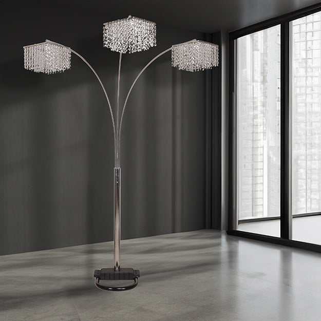 Crystal Chrome 87" Floor Lamp - Ornate Home