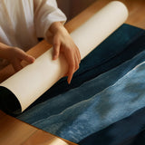 Serene Ocean Waves Abstract Painting