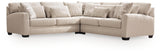 Mandi Point Marble 3-Piece Sectional (Online Special Price)