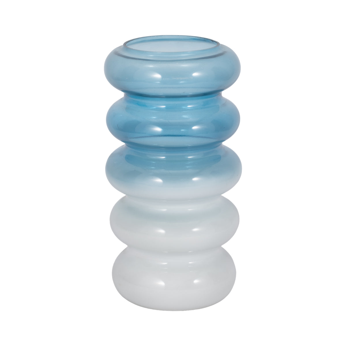 Posts Blue Small Glass Accordion Vase
