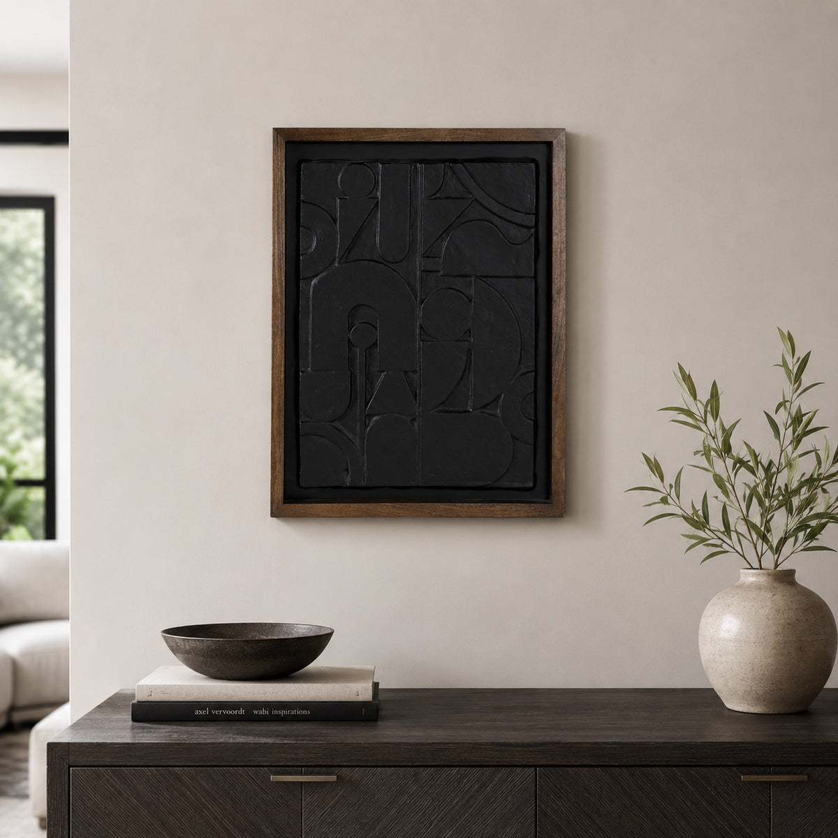 Westmorland Black/Dark Brown Paper Mache Wall Art