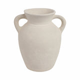Carlinrose Ivory Paper Mache Vase with Handles