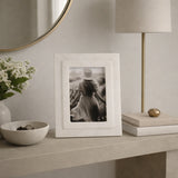 Placentia White 4x6 Marble Border Photo Frame