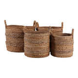 Joshua Tree Natural Round Banana Leaf Baskets (Set of 4)