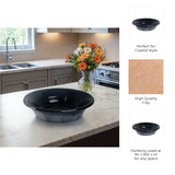 Fairhaven Blue Reactive Finish Tapered Bowl