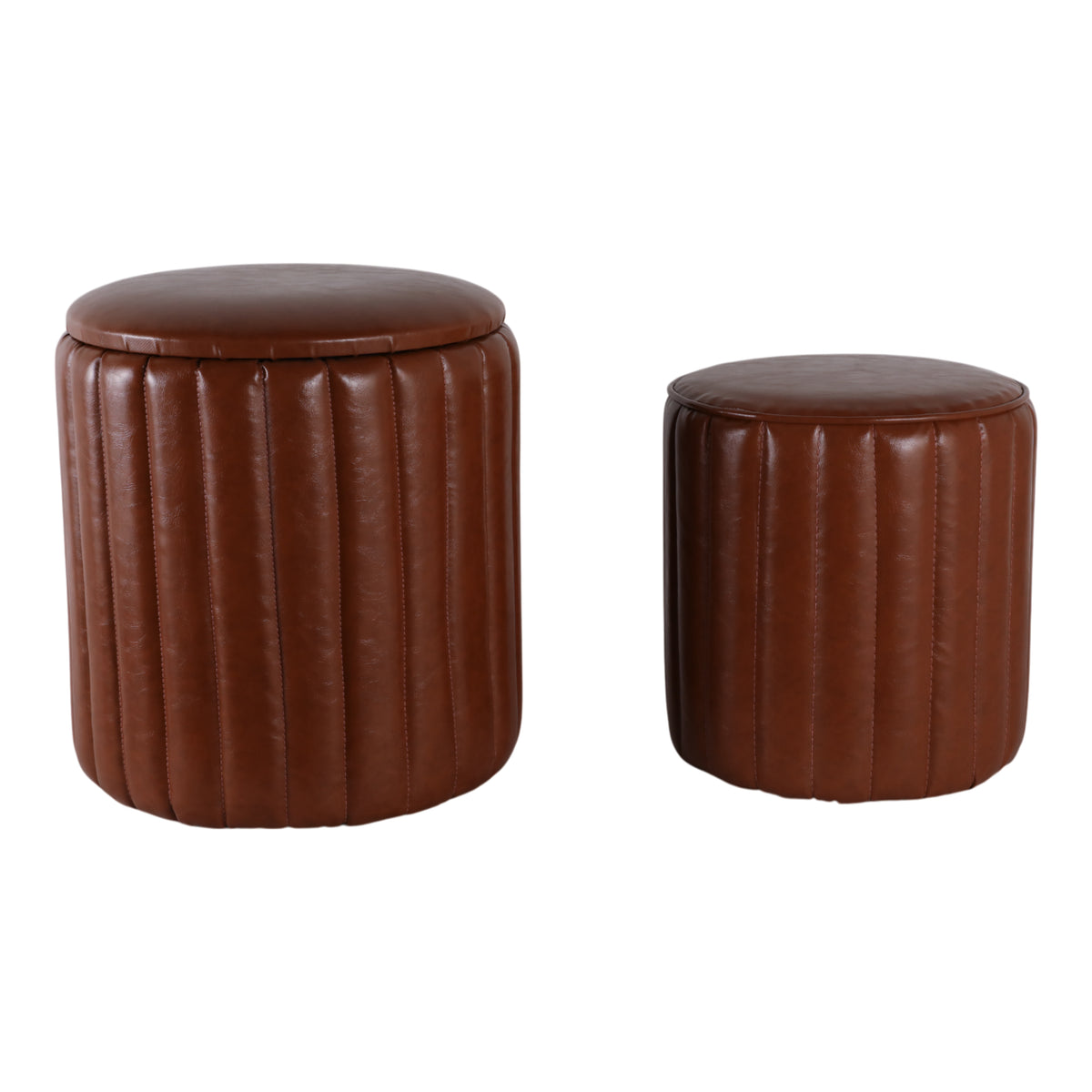 Fionacrest Brown Ottomans (Set of 2)
