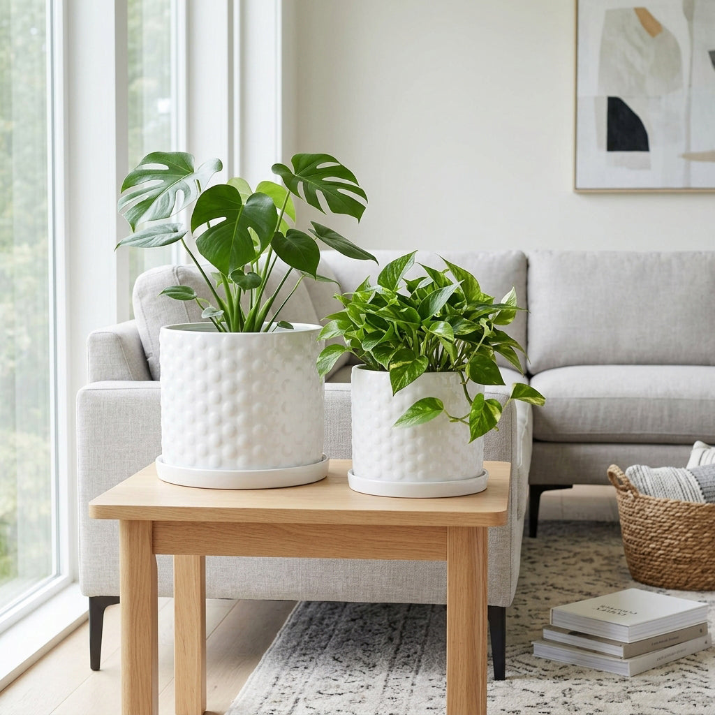 Deckerford White Planters (Set of 2)