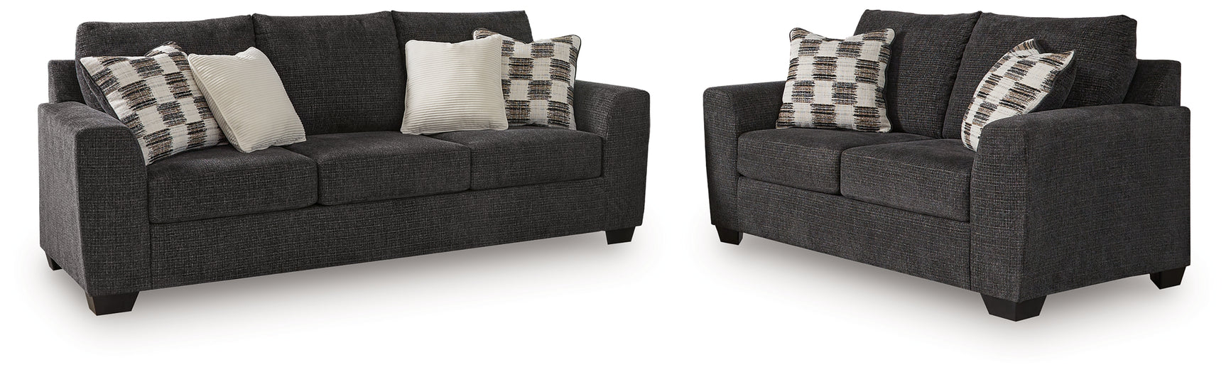 Loreo Ebony Sofa and Loveseat