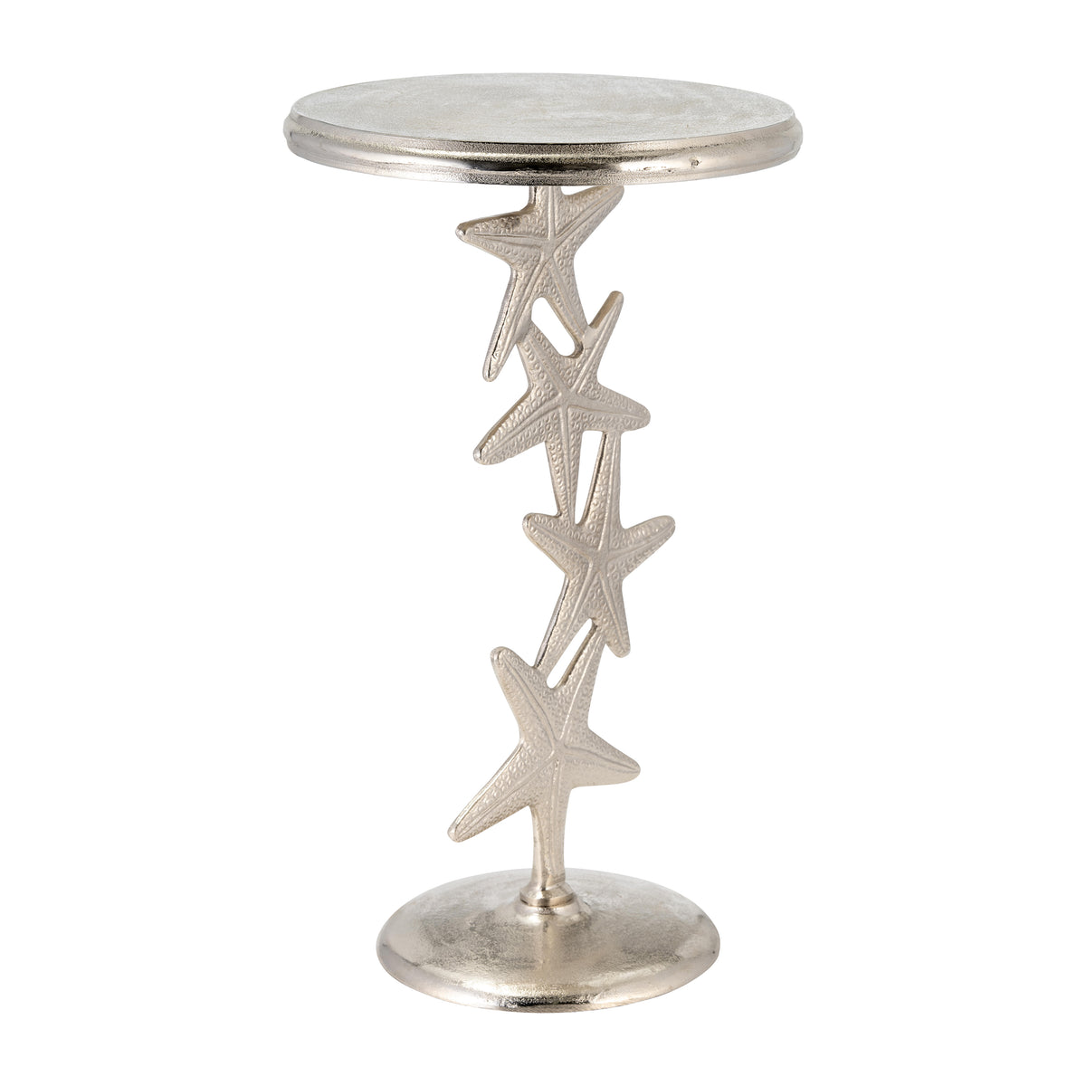 Newburg Silver Metal Starfish Side Table