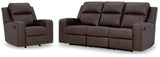 Lavenhorne Umber Reclining Sofa and Recliner