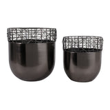 Leonawell Gray Planters (Set of 2)