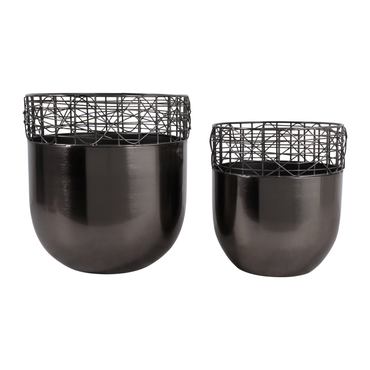 Leonawell Gray Planters (Set of 2)