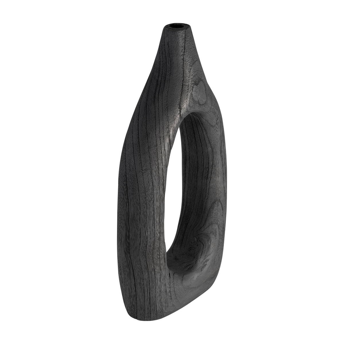 Independence Black Wood Cut-Out Vase - 17376-02EC