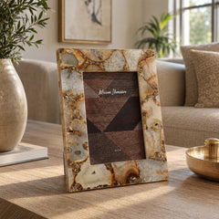 Joesphine Tan/Gold Golden Agate Photo Frame