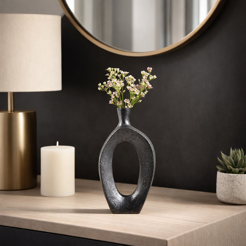 Albaford Black/Silver Vase