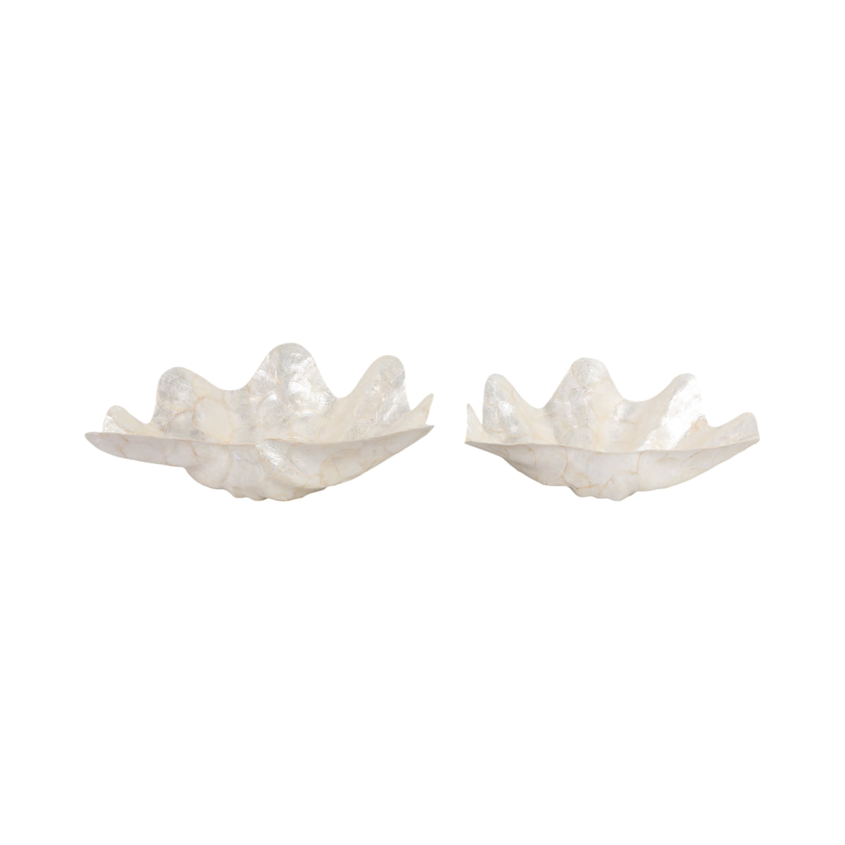 Ignacio Ivory Capiz Shell Shaped Bowls (Set of 2)