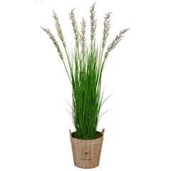 64” Wheat Grass Artificial Plant in Farmhouse Planter - Ornate Home