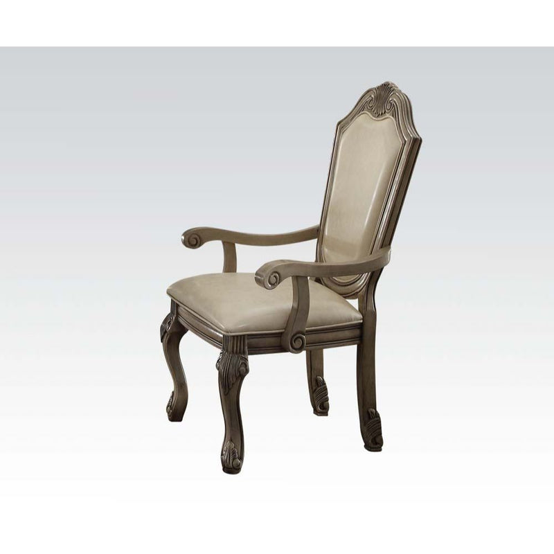 Chateau De Ville Antique White Arm Chair (Set Of 2) - Ornate Home