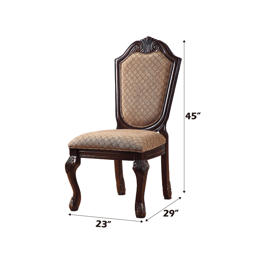 Chateau De Ville Beige/Espresso Side Chair (Set of 2)