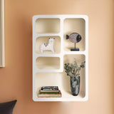 Avery Place White Rectangle Rough Finish Wall Shelf