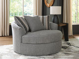 Creston Heights Smolder Oversized Swivel Accent Chair (Online Special Price)