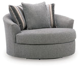 Creston Heights Smolder Oversized Swivel Accent Chair (Online Special Price)