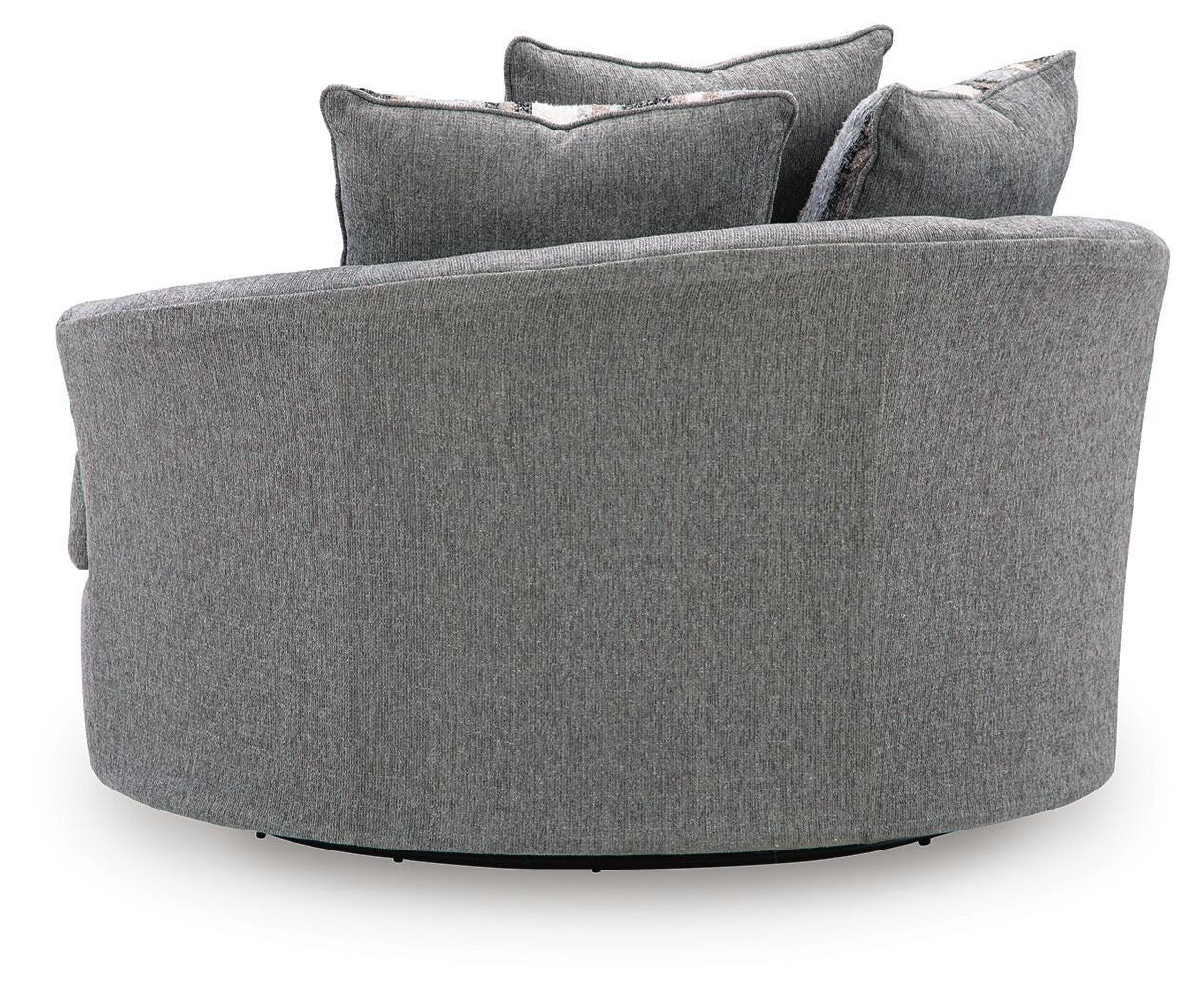Creston Heights Smolder Oversized Swivel Accent Chair (Online Special Price)