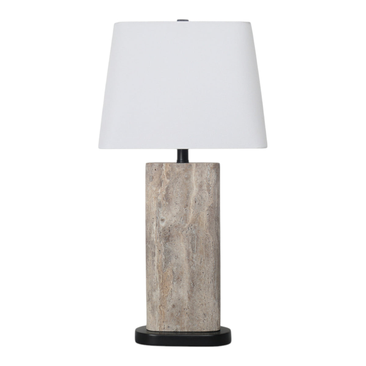 Oleum Gray/White Marble Table Lamp