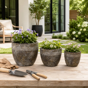 Edgegate Brown Planters (Set of 3)