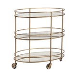 Waterford Gold/Clear Bar Cart