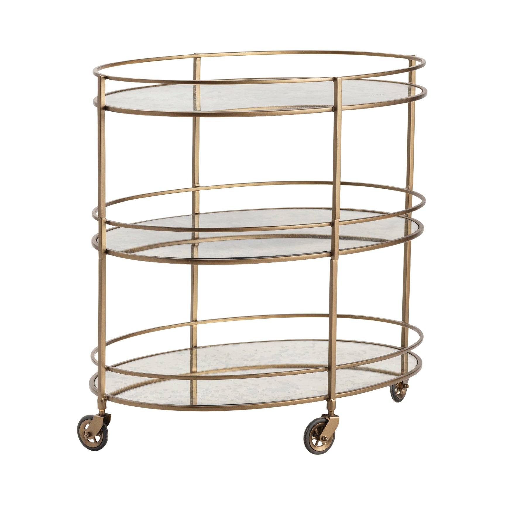 Waterford Gold/Clear Bar Cart