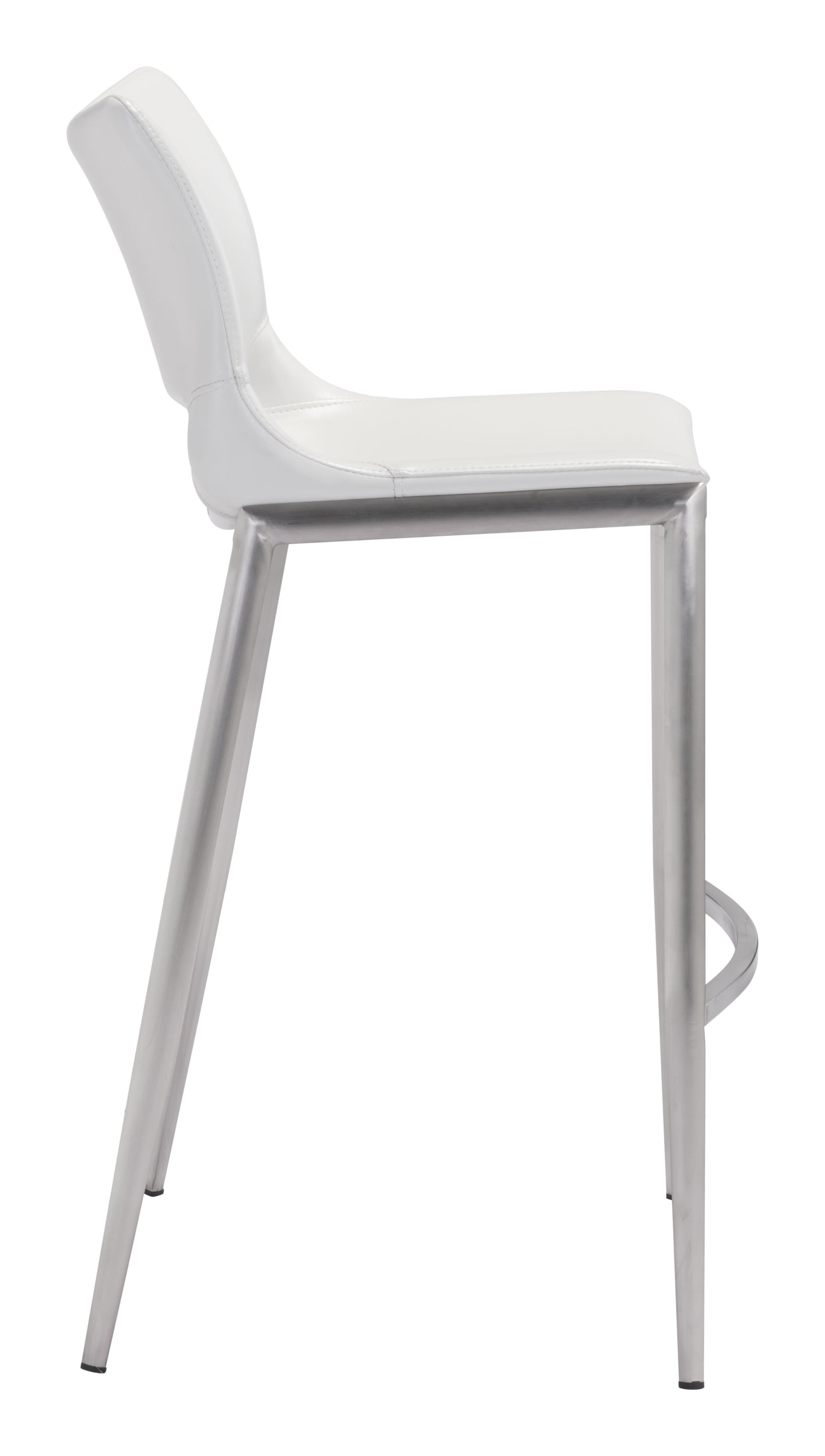 Ace White & Silver Barstool (Set of 2)
