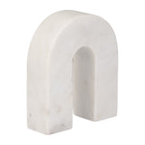 Hillcrest White Small Marble Horseshoe Tabletop Decor