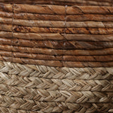 Valona Natural Banana Leaf and Seagrass Baskets (Set of 3)