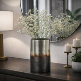 Grabtown Silver Small Glass Metallic 2-Tone Vase
