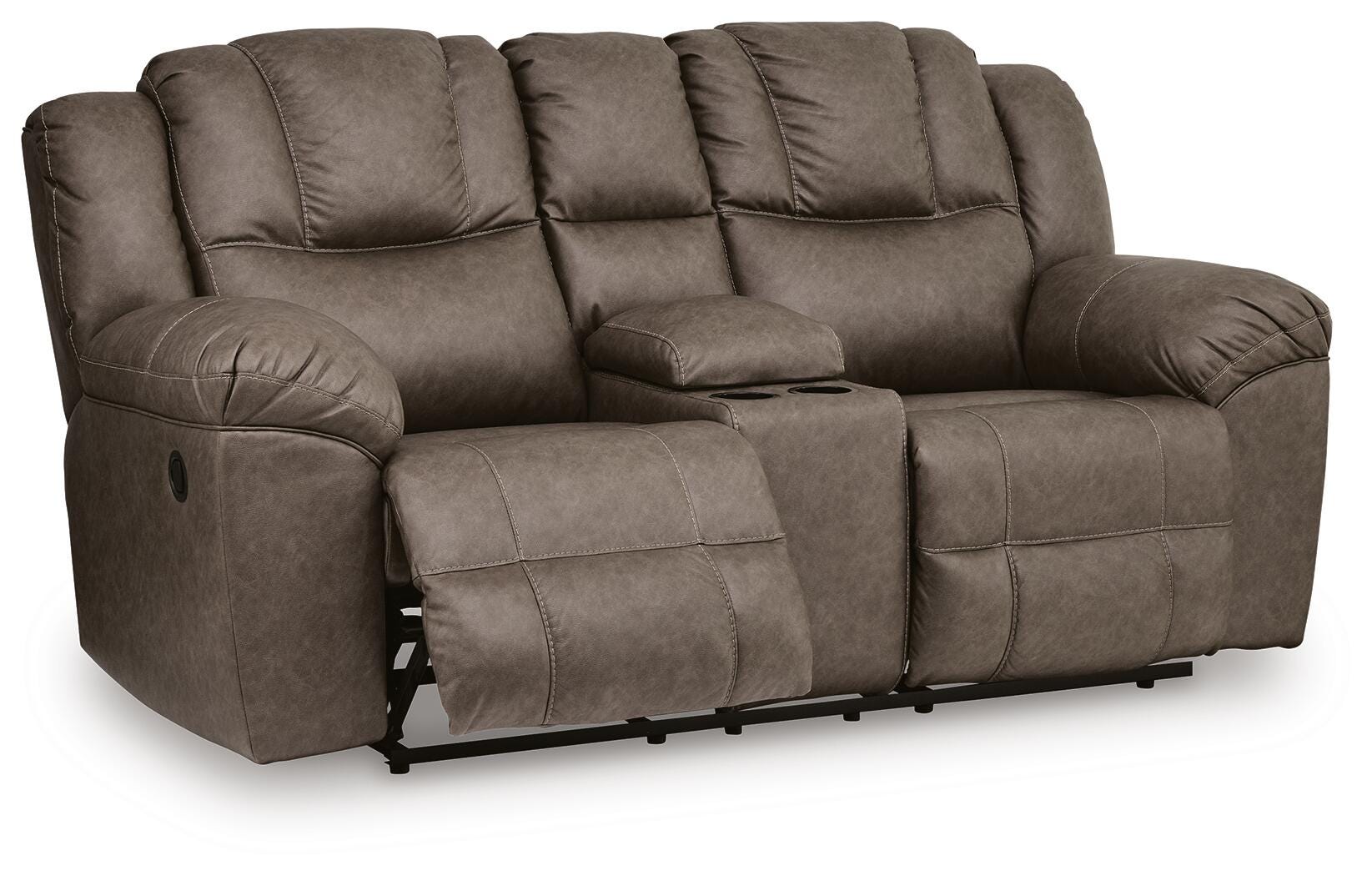 Knoxlee Driftwood Reclining Loveseat with Console