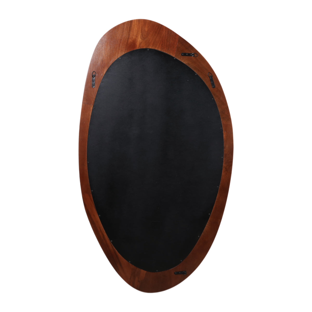 Bumblebee Walnut Organic Oval Shaped Wood Mirror