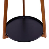Mint Canyon Natural/Black 3-Leg Coat Rack with Shelf