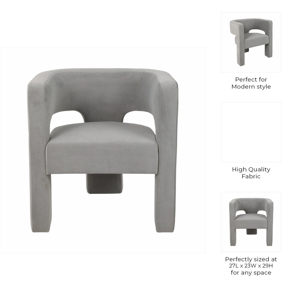 Carnadero Gray Round Back Chair